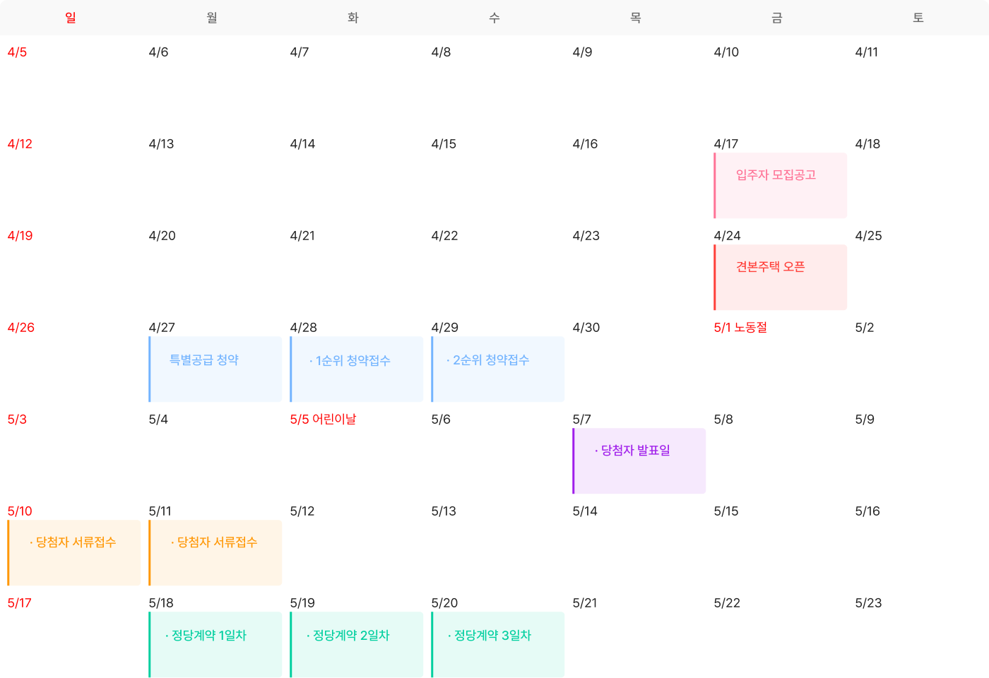 2026년 04월~05월 분양일정